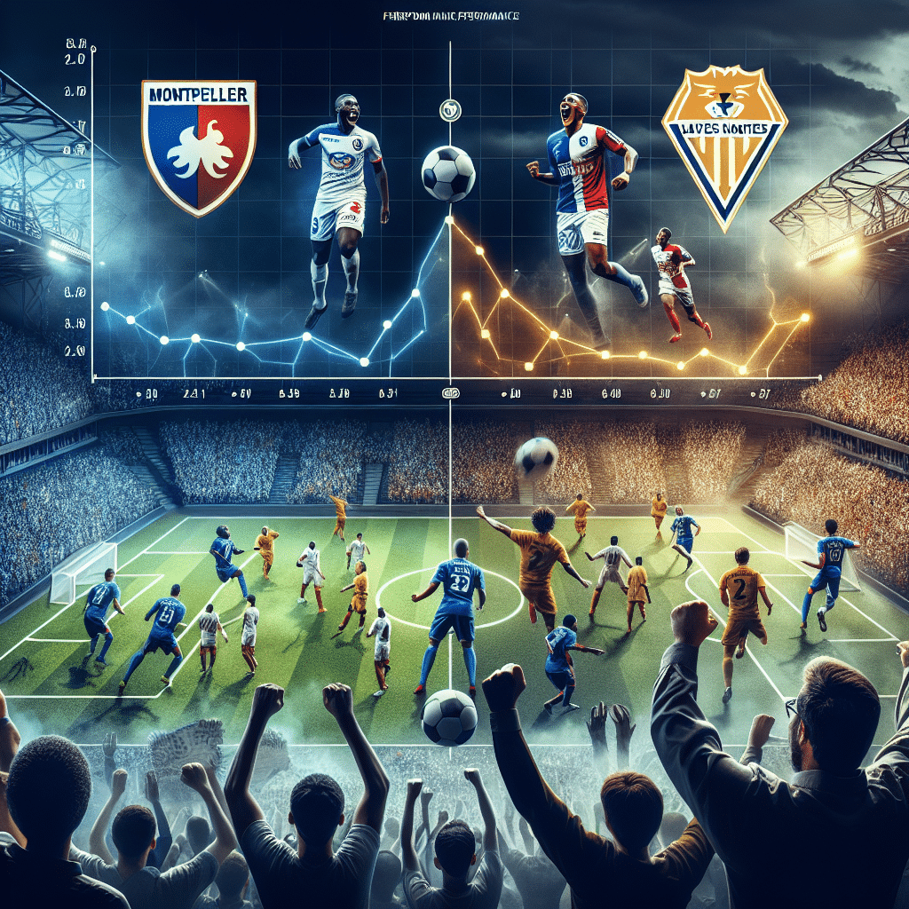 Les performances entre Montpellier et Nantes en Ligue 1