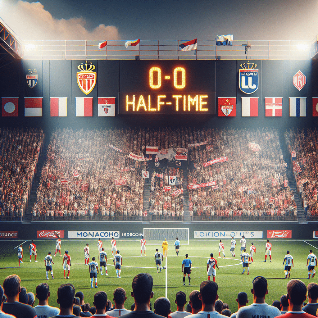 Match nul entre Monaco et Lyon à la mi-temps