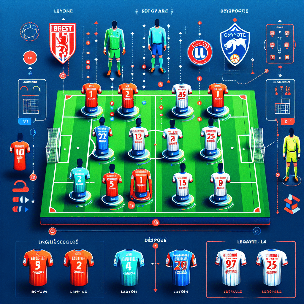 Analyse des compositions de Brest et Lyon pour la 11e journée de Ligue 1