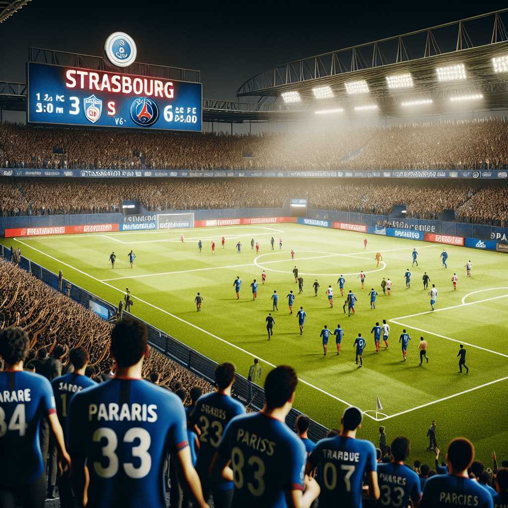 Strasbourg prend l'avantage sur Paris FC à la mi-temps