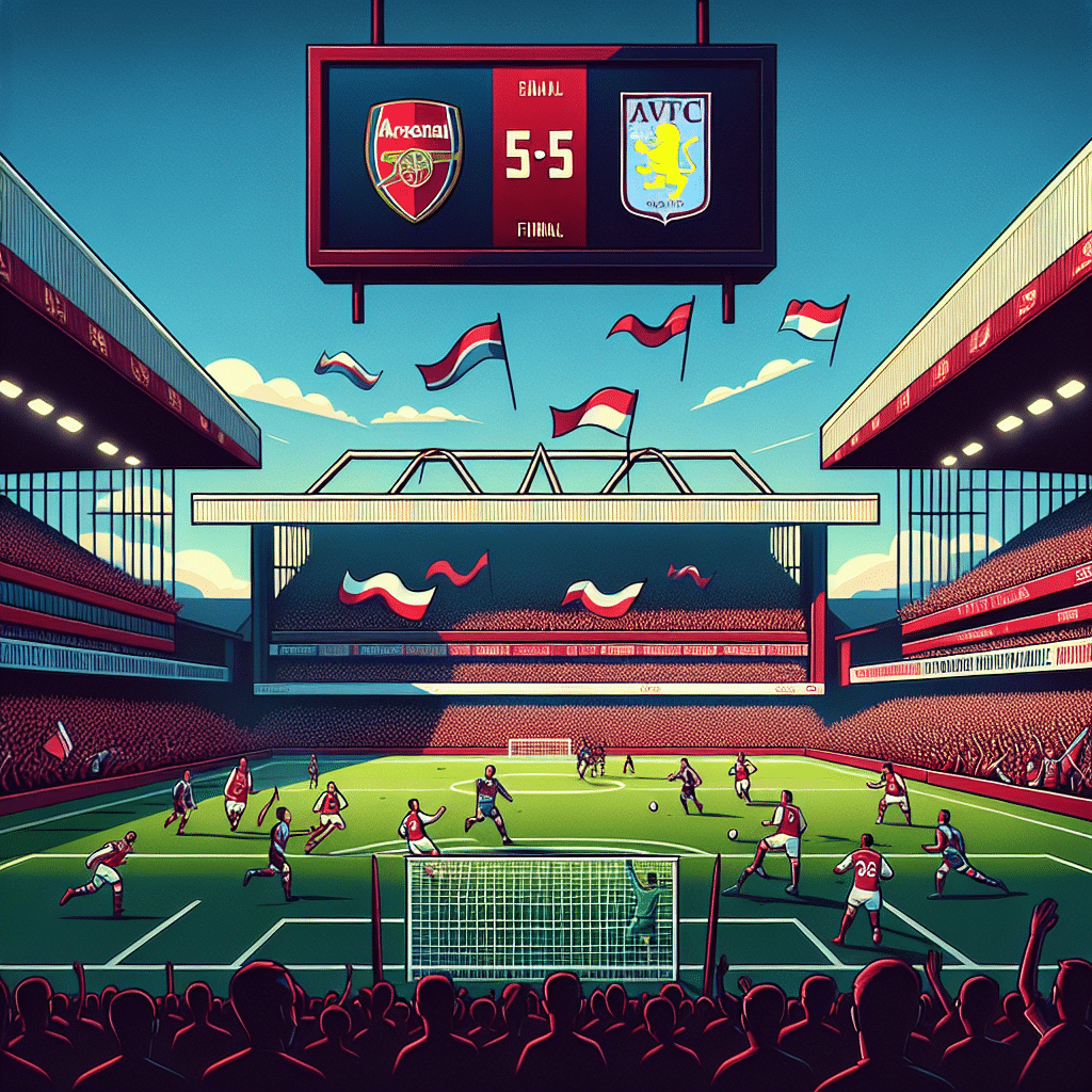 Arsenal domine Aston Villa avec un score éclatant
