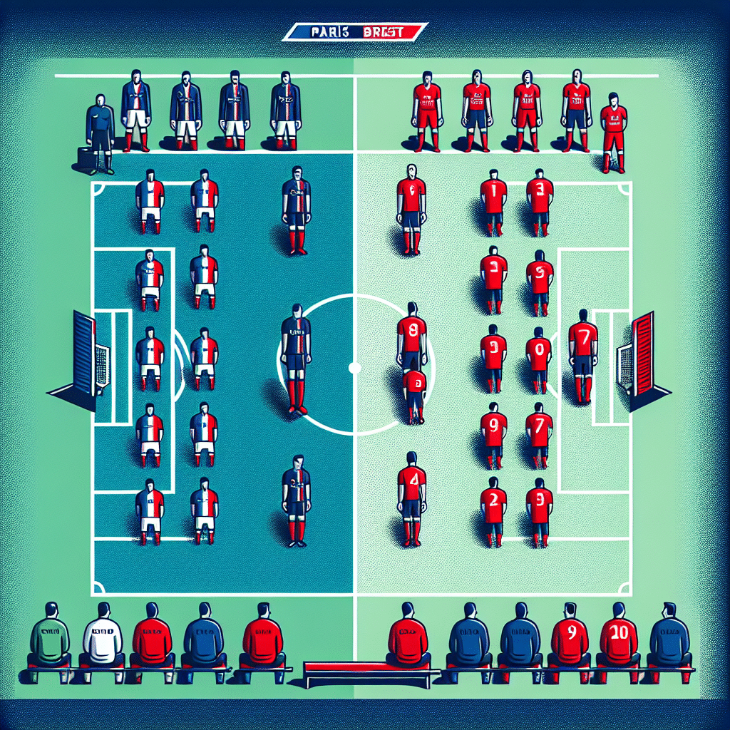 Les compositions des équipes pour le match Paris SG - Brest
