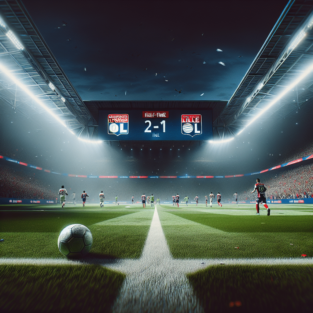 L'Olympique Lyonnais mène face à Lille à la pause
