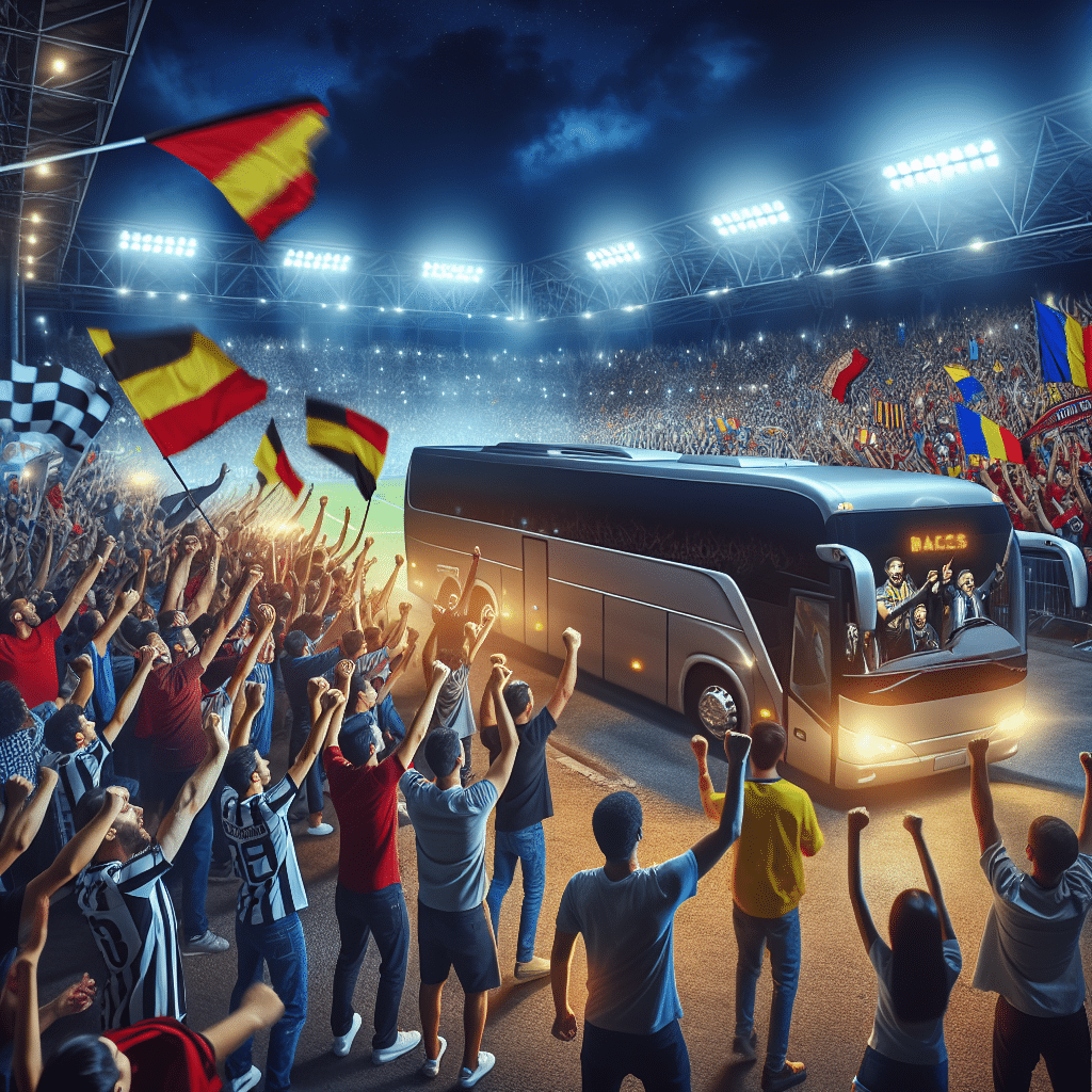 Une ambiance électrisante pour l'arrivée du bus du FC Barcelone