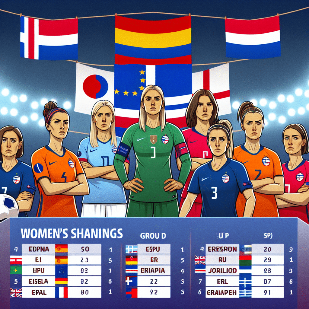 Le classement actuel du groupe D de l'Euro féminin