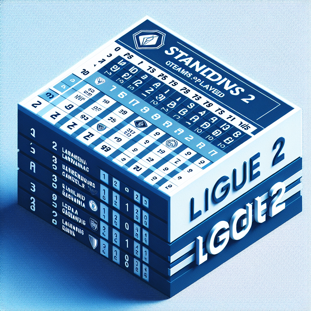 Le classement actuel de la Ligue 2 : état des lieux