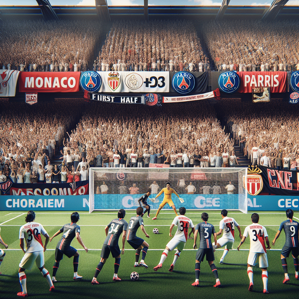 AS Monaco et Paris SG : Une première mi-temps sans but