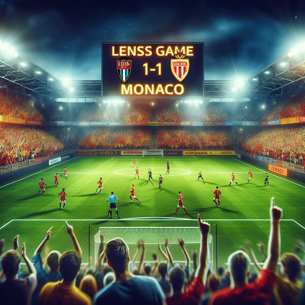 L1 : Lens 1-0 Monaco (mi-temps)