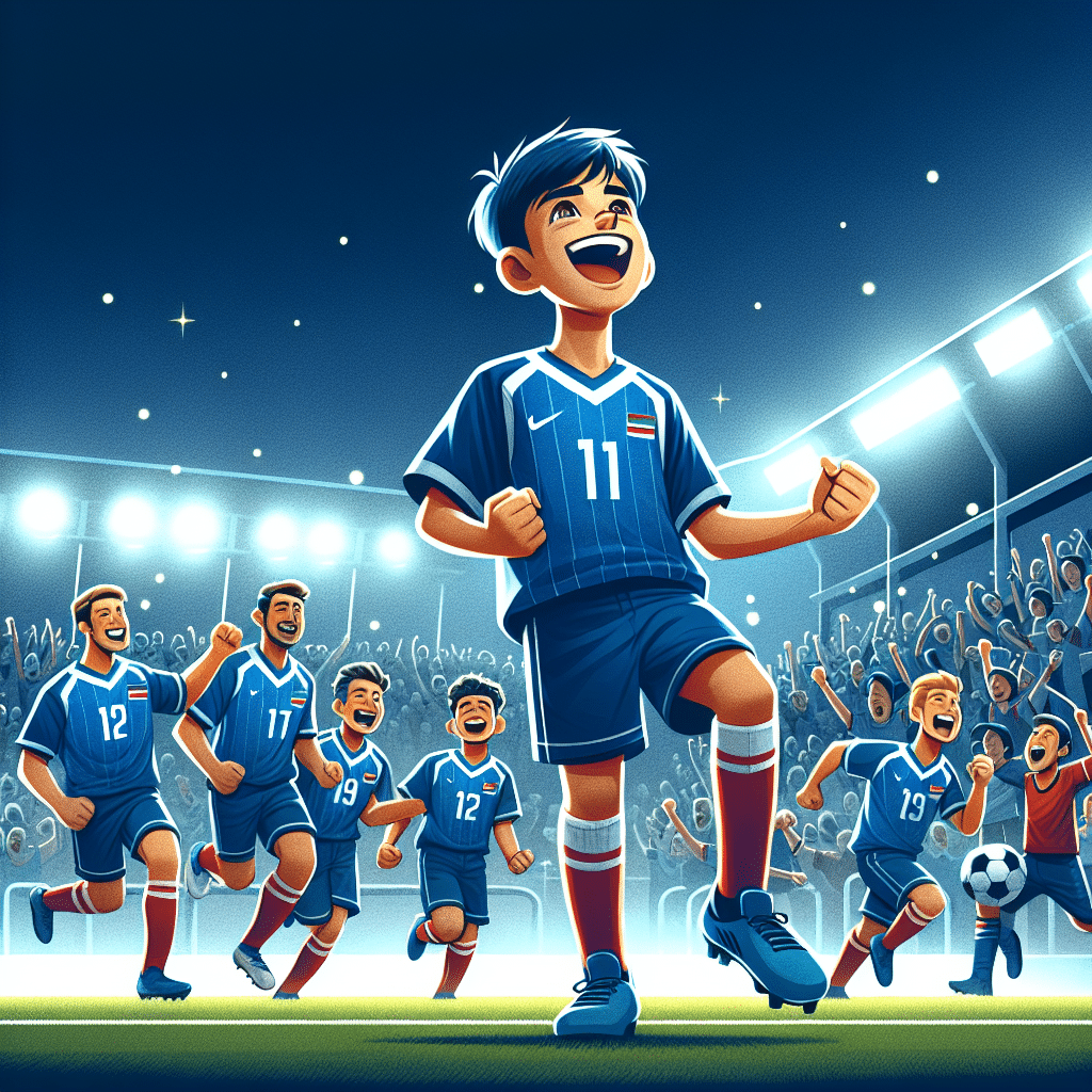 La joie de Rayan Cherki avec l'équipe de France