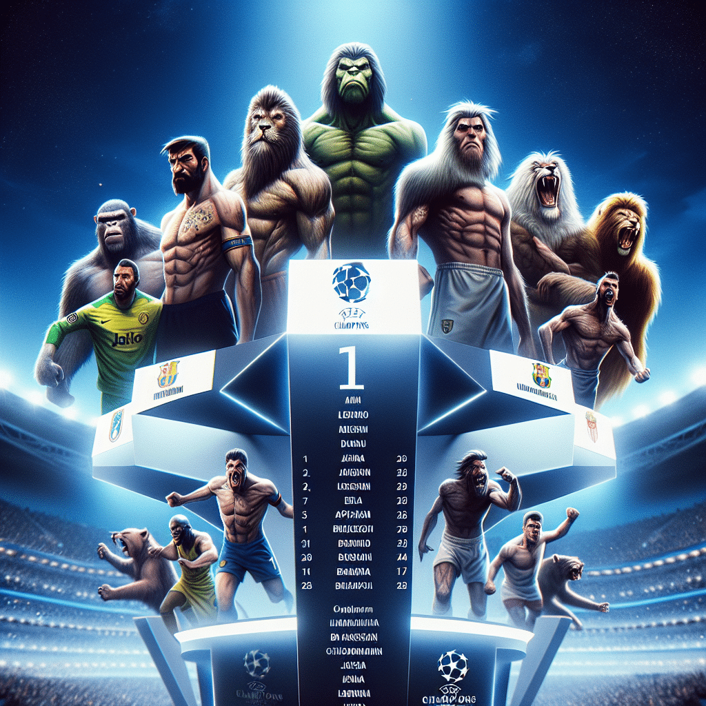 Le classement provisoire de la Ligue des Champions