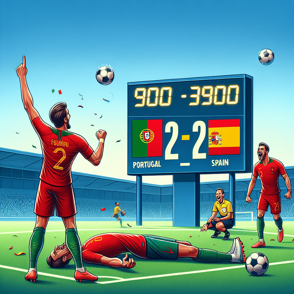 Résultat étonnant : Portugal 2-2 Espagne (après 90 minutes)