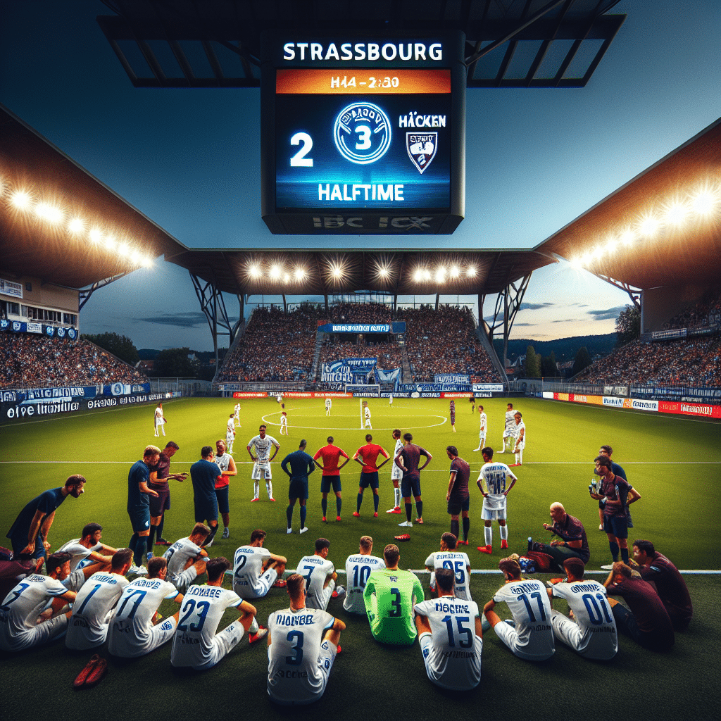 Strasbourg prend l'avantage face à Häcken à la pause