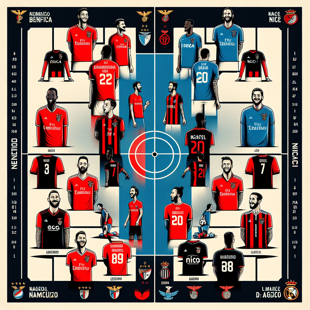 Les compositions probables pour le choc Benfica-Nice