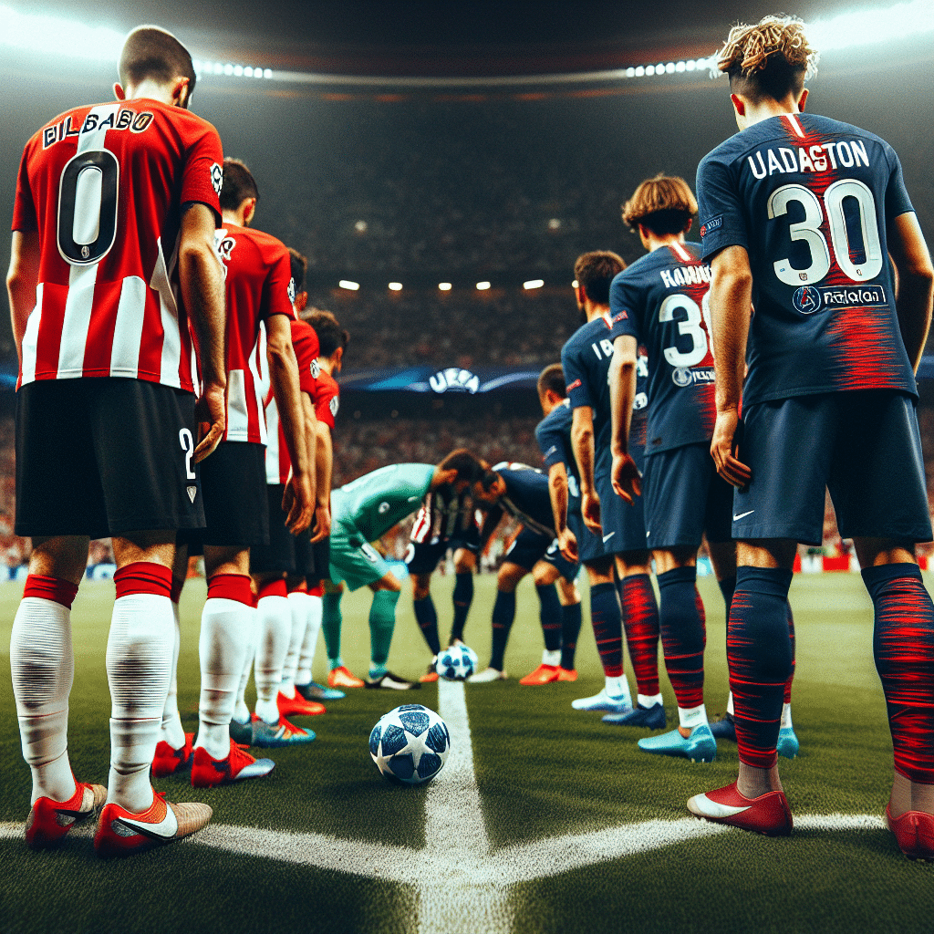 Match d' UEFA : compositions d'Athletic Bilbao et Paris SG 