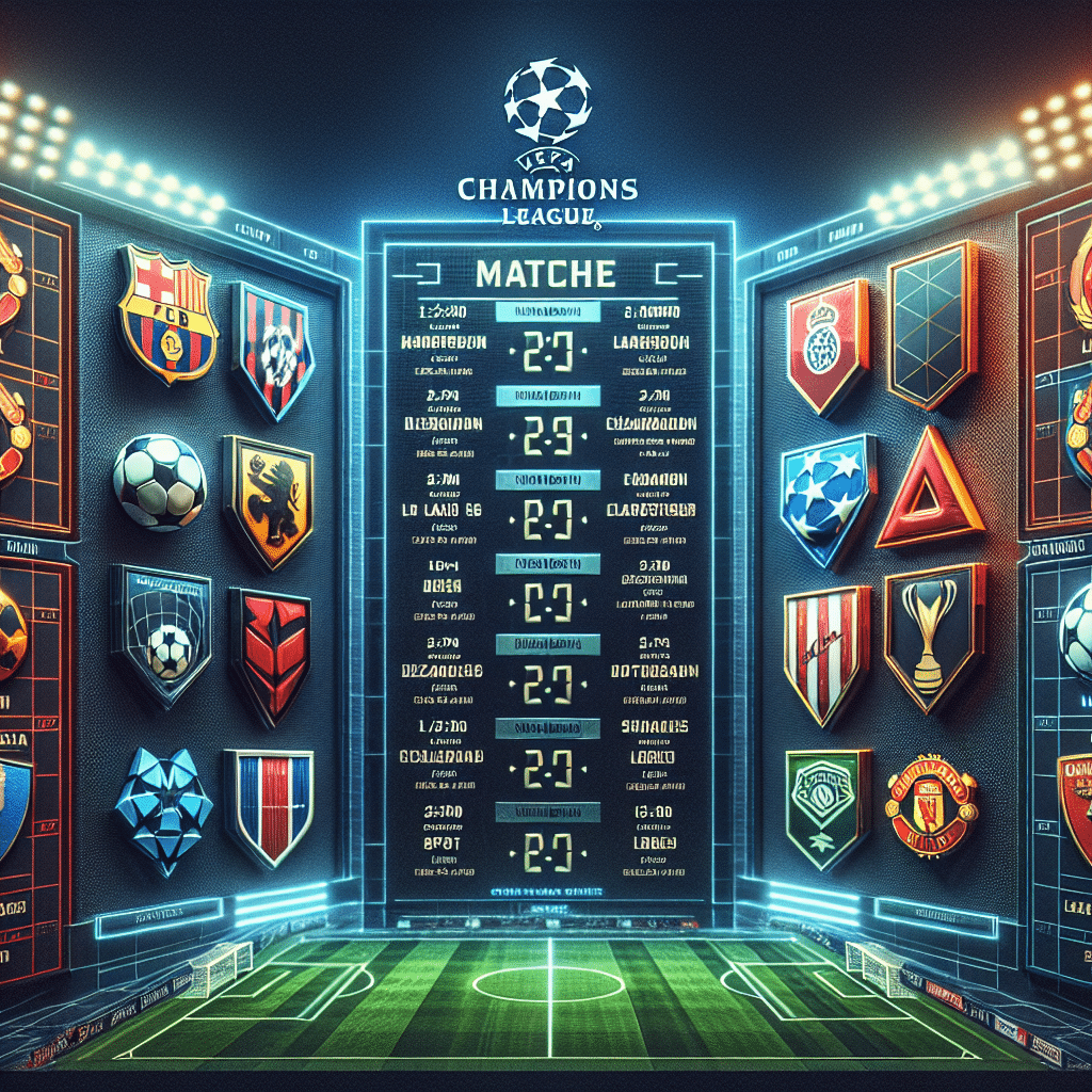 Les affrontements chants de la Ligue des champions : programme du jour