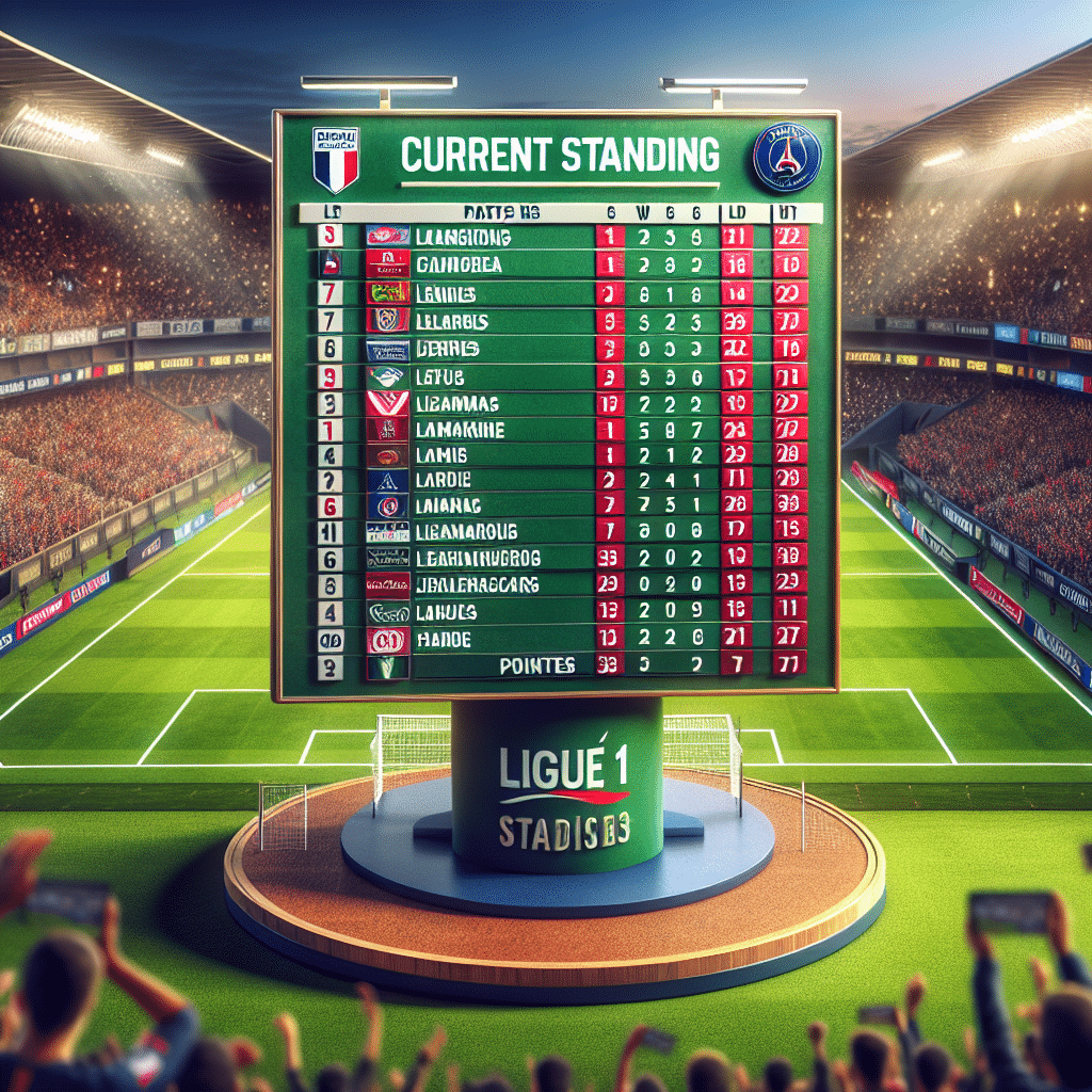 Classement actuel de la Ligue 1 : panorama et enjeux