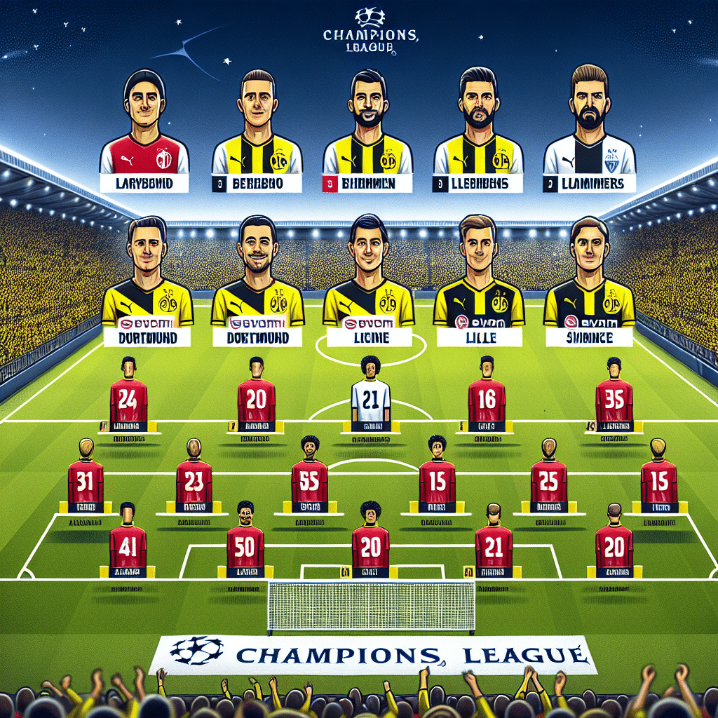 Les compositions probables pour le choc Dortmund-Lille en Ligue des champions