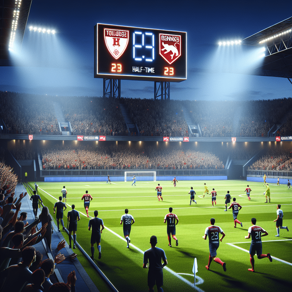 Toulouse prend l'avantage sur Rennes à la mi-temps
