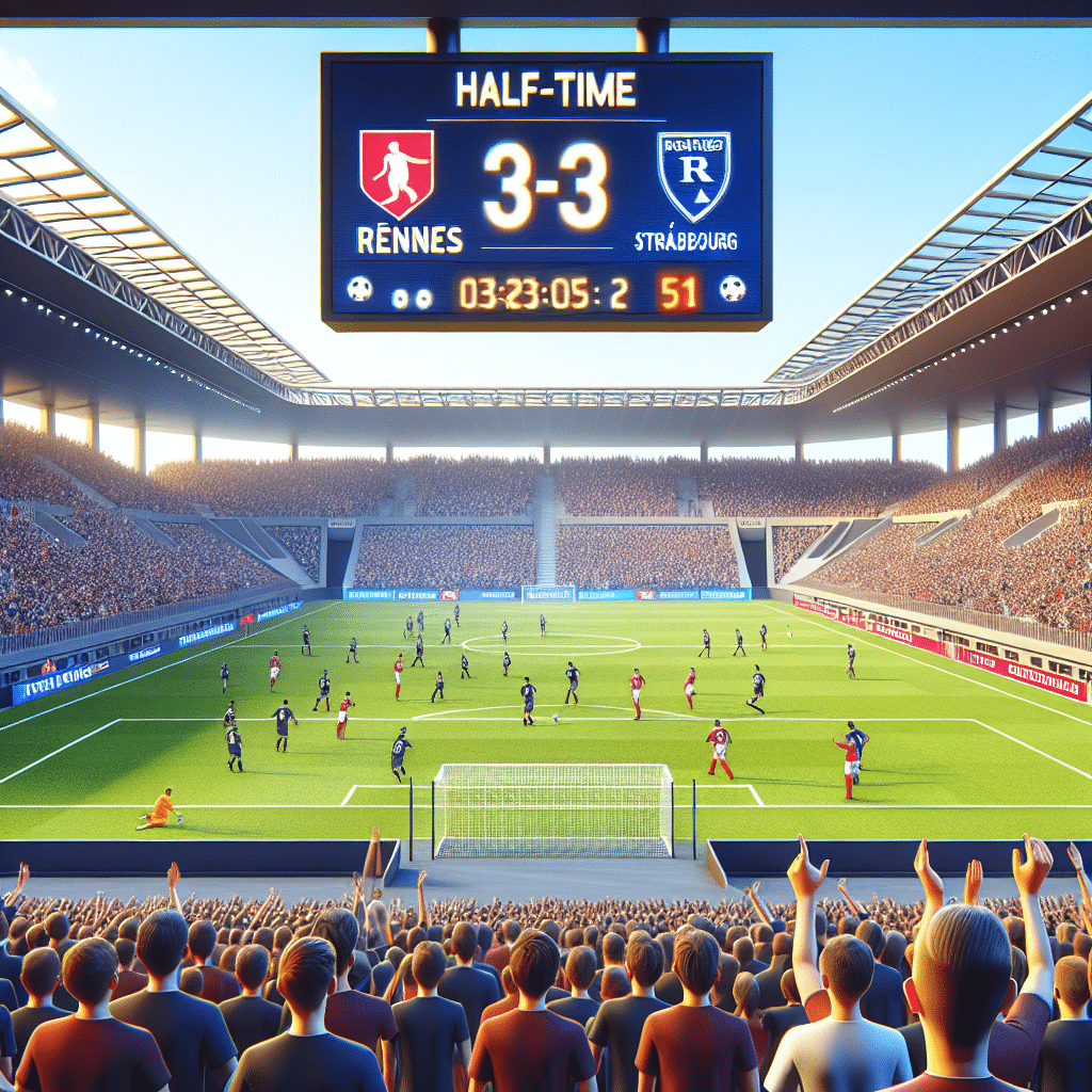 Rennes prend l’avantage face à Strasbourg à la mi-temps