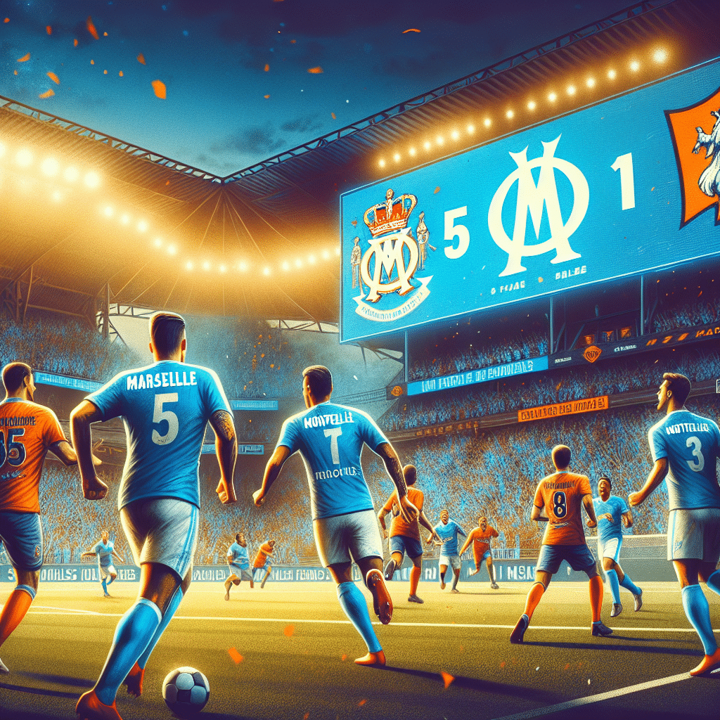 L'Olympique de Marseille surclasse Montpellier avec un score de 5-1