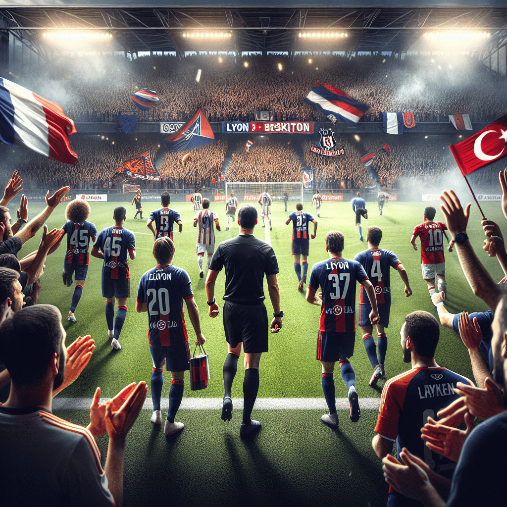 Match disputé entre Lyon et Besiktas : un score de 0-0 à la mi-temps