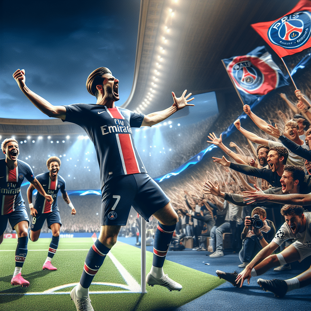 Khvicha Kvaratskhelia marque son premier but en Ligue des champions avec le PSG