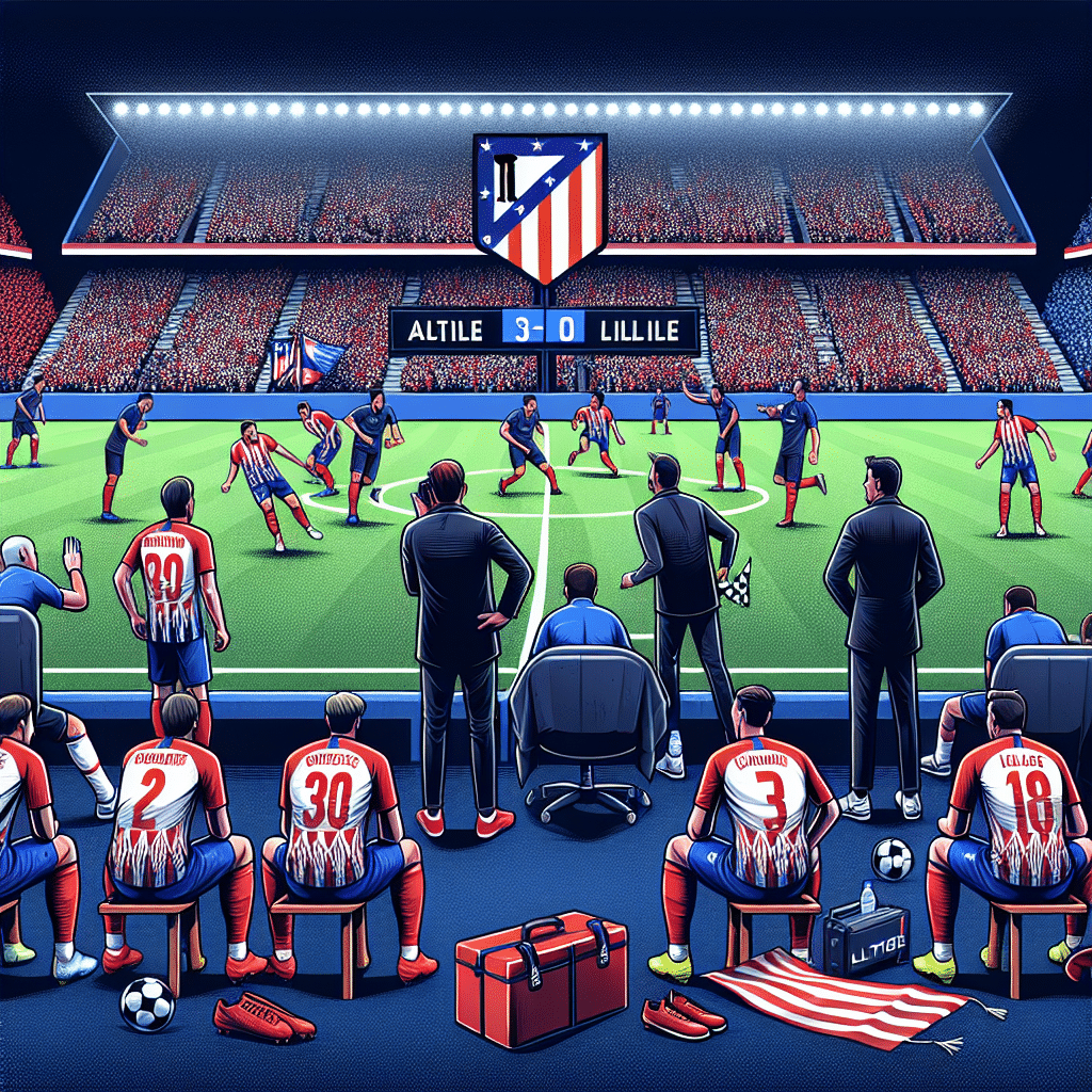 Atletico Madrid mène face à Lille à la mi-temps