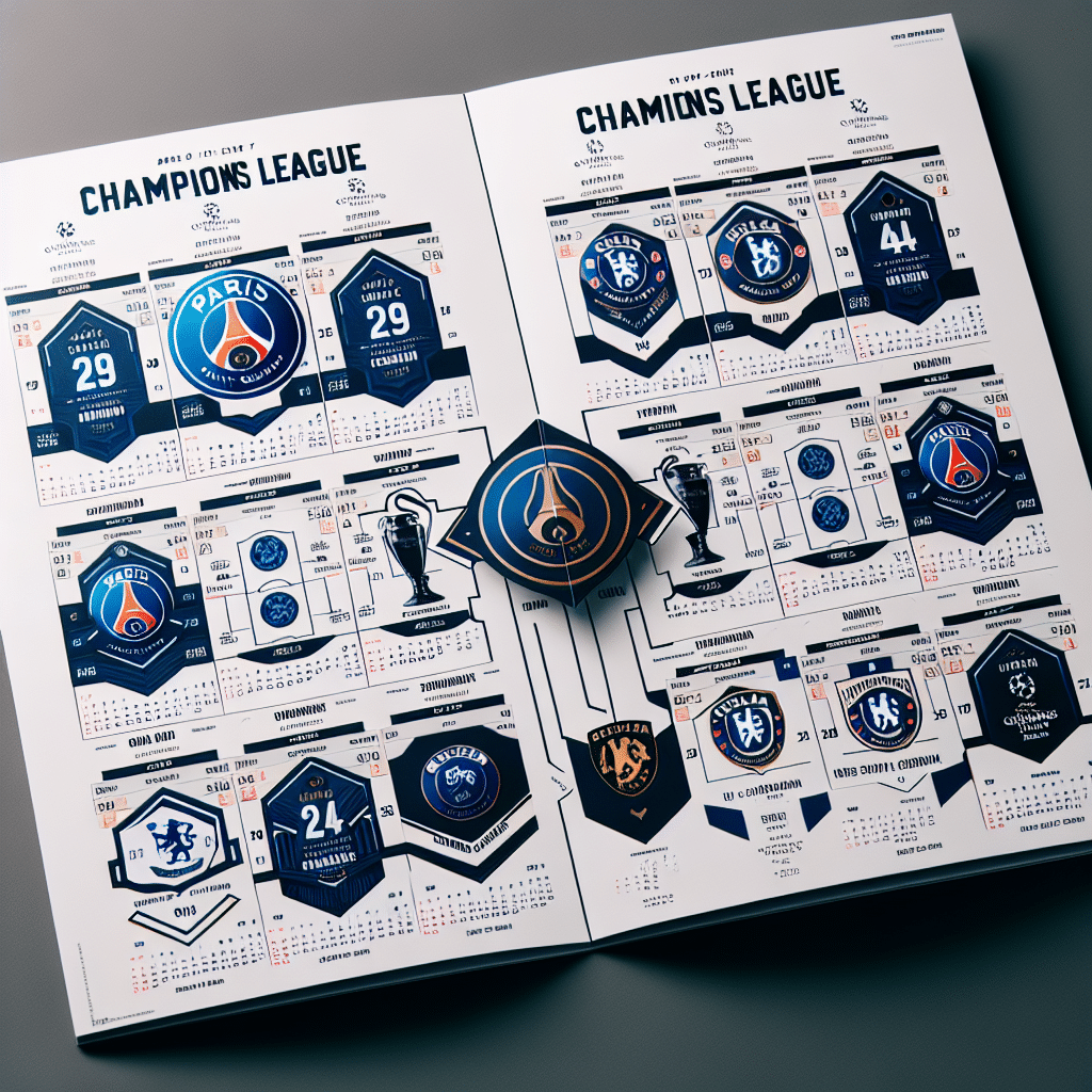 Calendrier des confrontations entre le PSG et Chelsea en Ligue des Champions