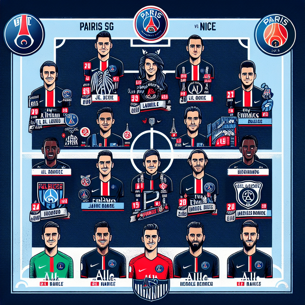 L1 : Les compositions probables du match Paris SG contre Nice